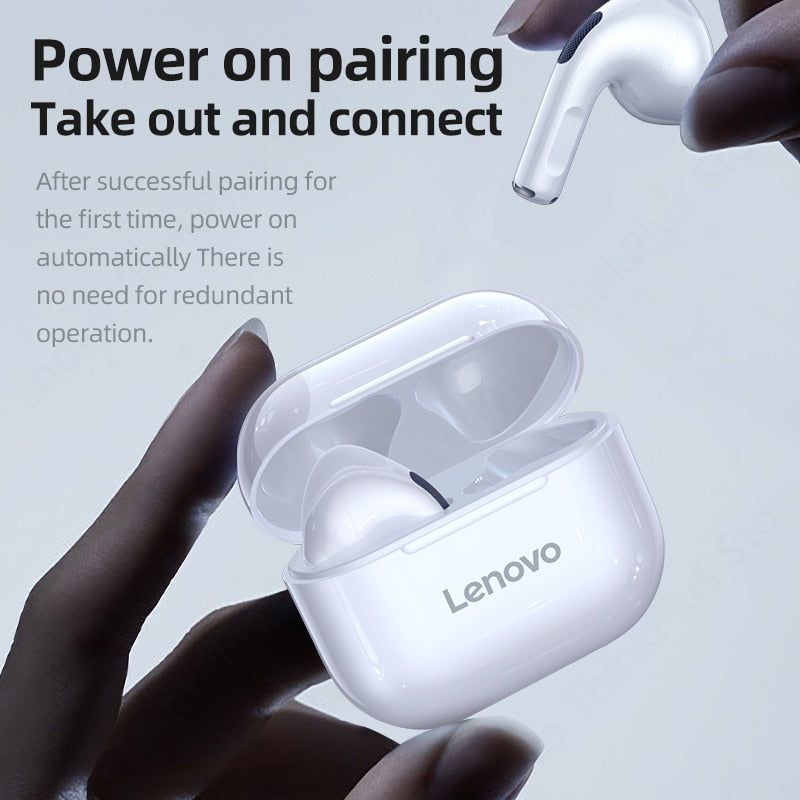 NEW Original Lenovo LP40 TWS Wireless Earphone Bluetooth 5.0 Dual Stereo Noise Reduction Bass Touch Control Long Standby 300mAH