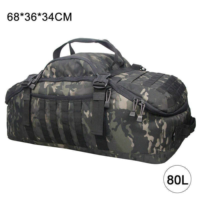 40L 60L 80L Waterproof Travel Bags Large Capacity Luggage Bags Men Duffel Bag Travel Tote Weekend Bag Military Duffel Bag