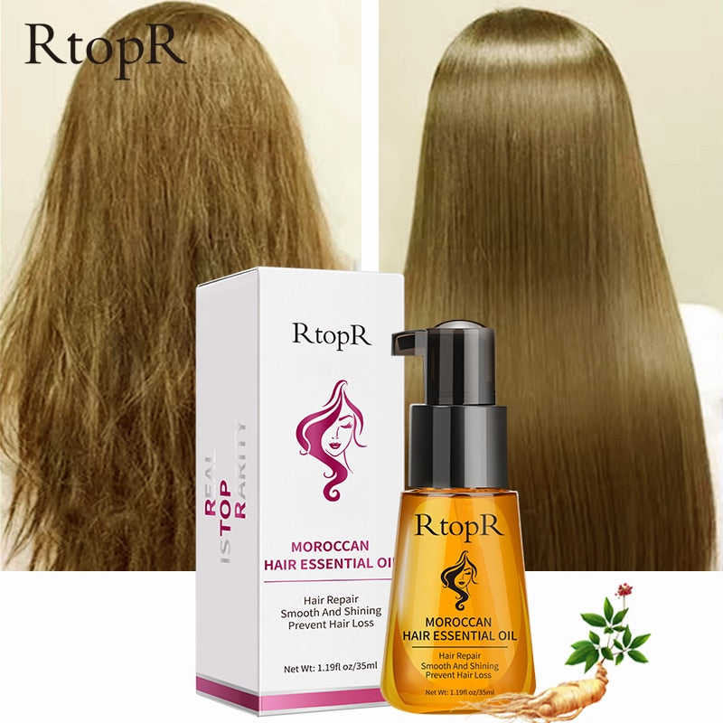 Morocco Argan Hair oil Care Essence Nourishing Repair Damaged Improve Split Hair Rough Remove Greasy Treatment Hair Care 35ML