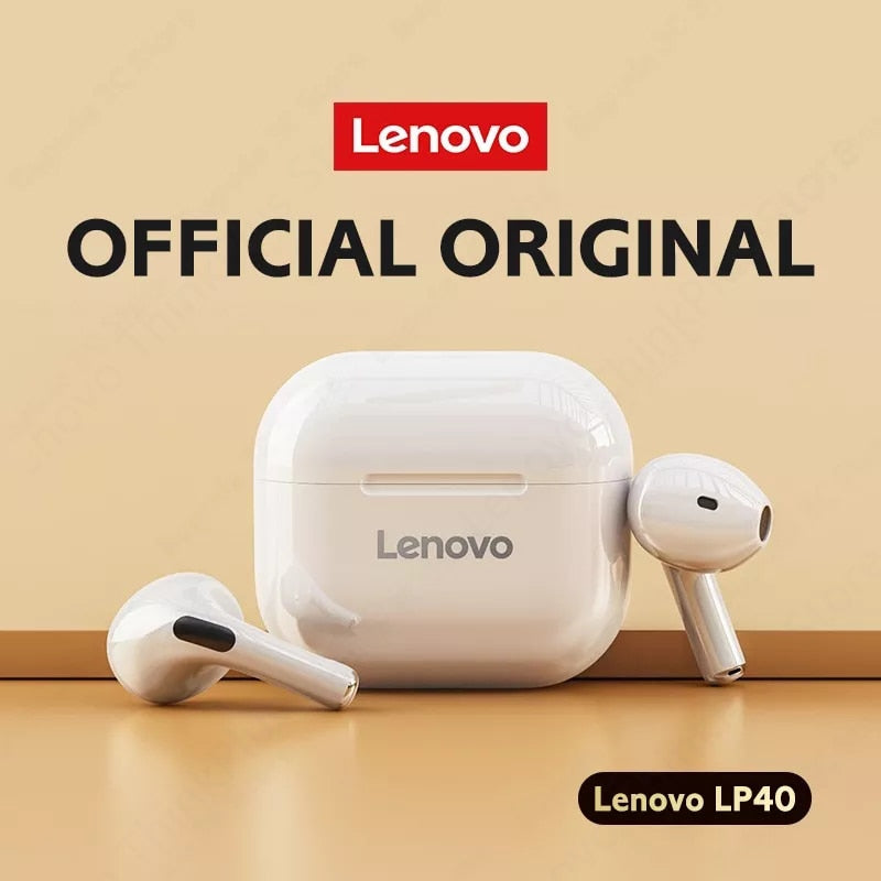 NEW Original Lenovo LP40 TWS Wireless Earphone Bluetooth 5.0 Dual Stereo Noise Reduction Bass Touch Control Long Standby 300mAH