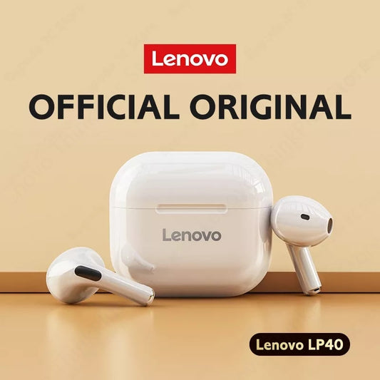 NEW Original Lenovo LP40 TWS Wireless Earphone Bluetooth 5.0 Dual Stereo Noise Reduction Bass Touch Control Long Standby 300mAH