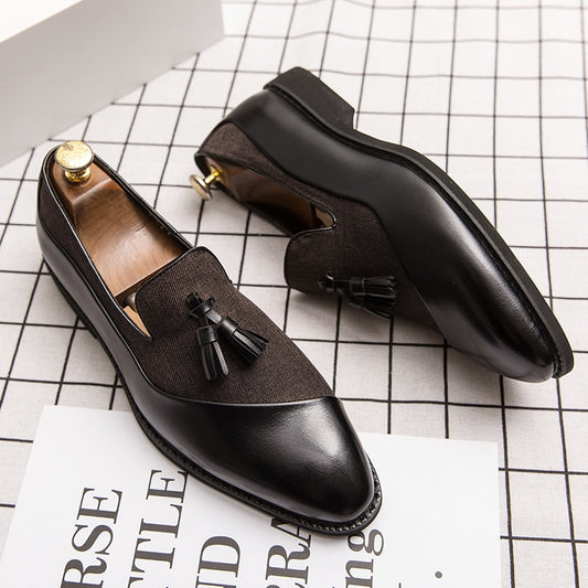 Fashion Business Dress Men&#39;s Shoes Classic Leather Men Suits Shoes Slip-On Oxfords Shoes Party tassel designer shoes