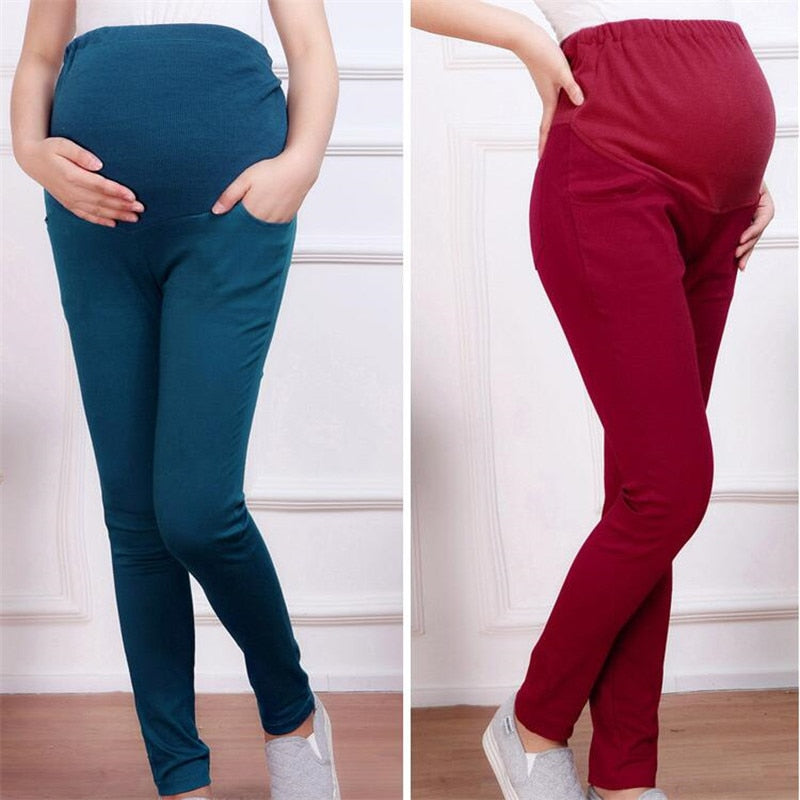 Maternity Pants for Pregnant Women Clothing Stretch Pencil Pants Nursing Leggings Pregnancy Spring Clothing 6 Colors