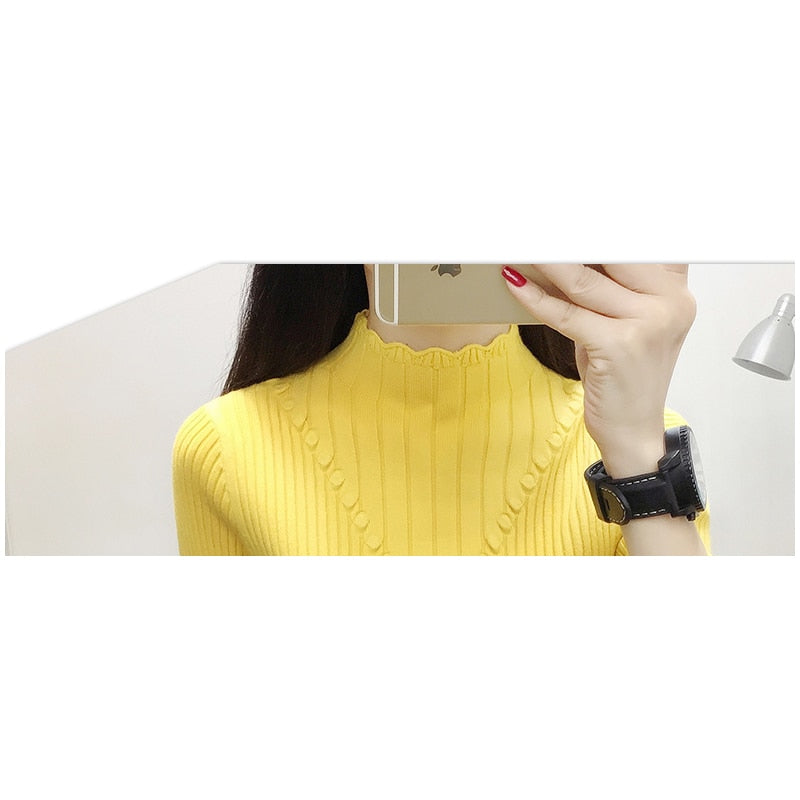 Turtleneck Sweater Women Pull Femme Nouveaute 2022 New Knitted Female Sweater Fall Pullover Winter Clothes Womens Jumpers Mujer