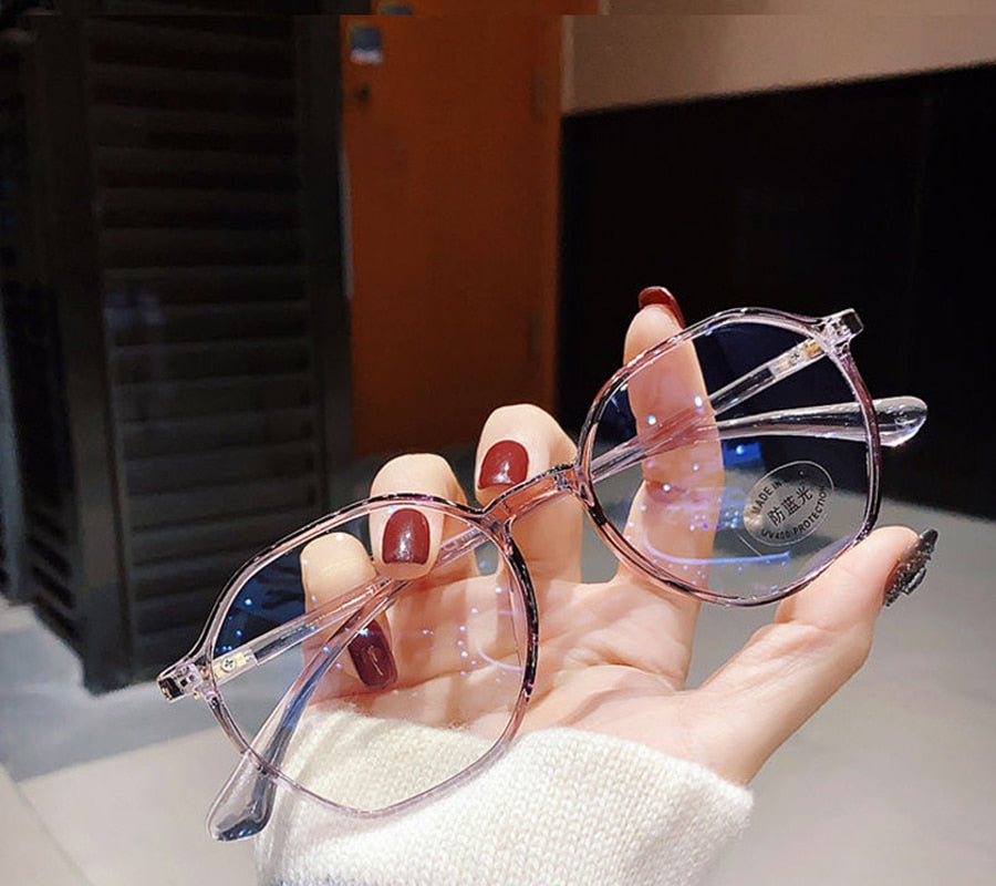 Fashion Transparent Reading Glasses Female Middle-aged and Elderly High-definition Anti-blue Light Glasses for The Elderly