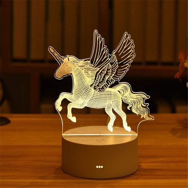 Romantic Love 3D Acrylic Led Lamp for Home Children&#39;s Night Light Table Lamp Birthday Party Decor Valentine&#39;s Day Bedside Lamp