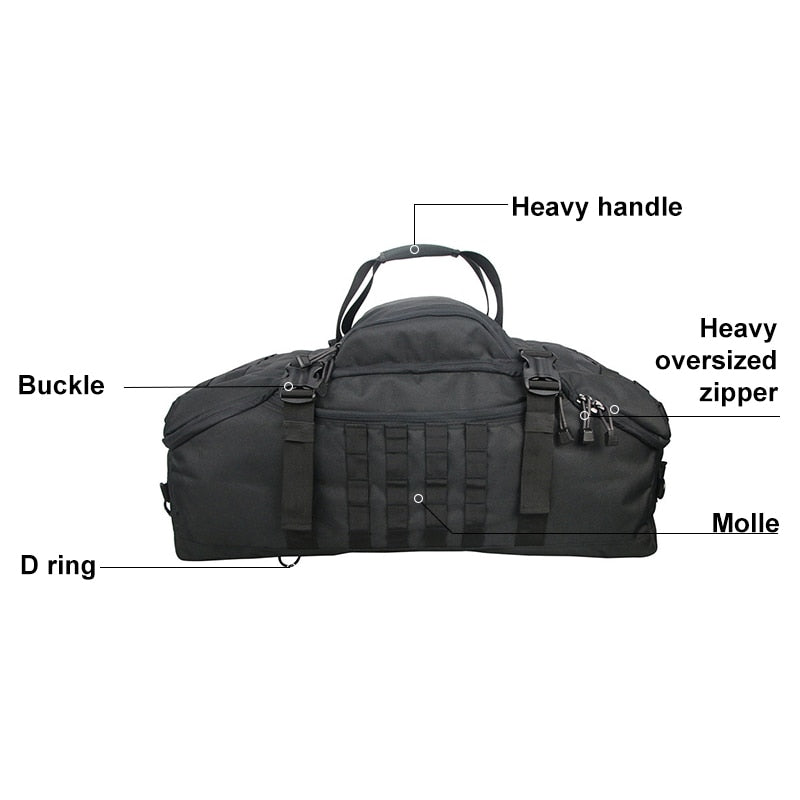 40L 60L 80L Waterproof Travel Bags Large Capacity Luggage Bags Men Duffel Bag Travel Tote Weekend Bag Military Duffel Bag