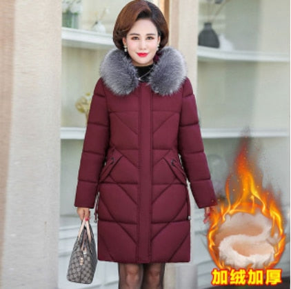 Fashion Winter Jacket Women Big Fur Hooded Thick Down Parkas 5XL Female Jacket Coat Lambswool Warm Winter Outwear Long 2021 New