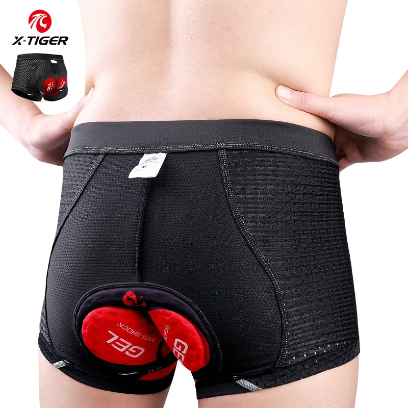 X-TIGER Men&#39;s Cycling Shorts Breathable Mesh Cycling Underwear Gel Pad Shockproof MTB Bike Shorts dropshipping Bicycle Underwear