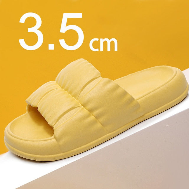 Women&#39;s Soft Sole Cloud Slippers Summer Beach Thick Platform Slipper Sandals Women Korean Eva Slippers for Home Flip Flops Woman