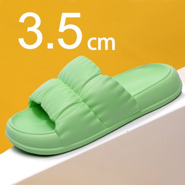 Women&#39;s Soft Sole Cloud Slippers Summer Beach Thick Platform Slipper Sandals Women Korean Eva Slippers for Home Flip Flops Woman