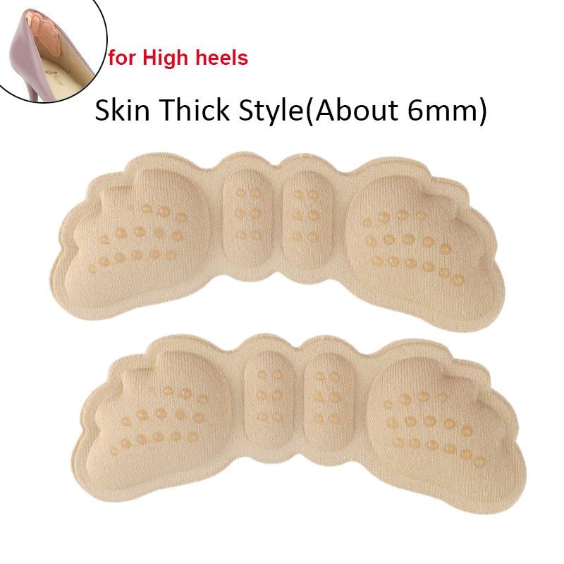 2pcs Shoe Heel Insoles Foot Heel Pad Sports Shoes Adjustable Antiwear Feet Inserts Insoles Heel Protector Sticker Insole Brioche