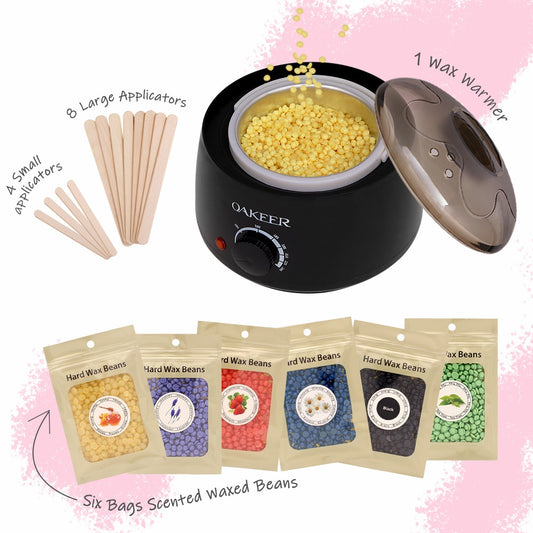 Wax Warmer Heater Depilation Hair Removal Waxing Dipping Pot Depilatory Wax Melt Kit Machine Epilator for Facial Bikini Hand Leg