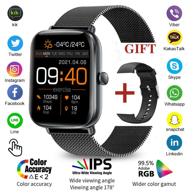 2022 New Bluetooth Heart Rate Monitor Smart Watch Men Full Touch Dial Call Fitness Tracker IP67 Waterproof Smartwatch Men women