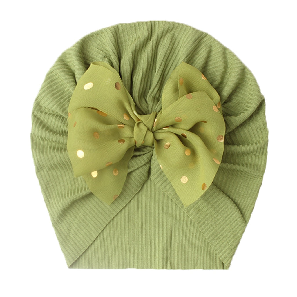 Lovely Shiny Bowknot Baby Hat Cute Solid Color Baby Girls Boys Hat Turban Soft Newborn Infant Cap Beanies Head Wraps