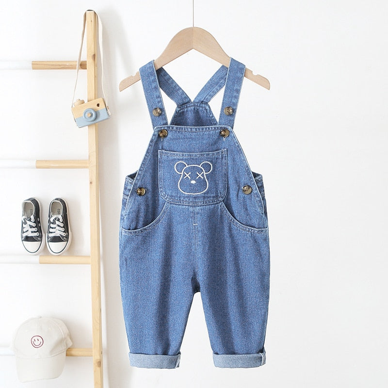 IENENS Toddler Infant Boys Long Pants Denim Overalls Dungarees Kids Baby Boy Jeans Jumpsuit Clothes Clothing Outfits Trousers