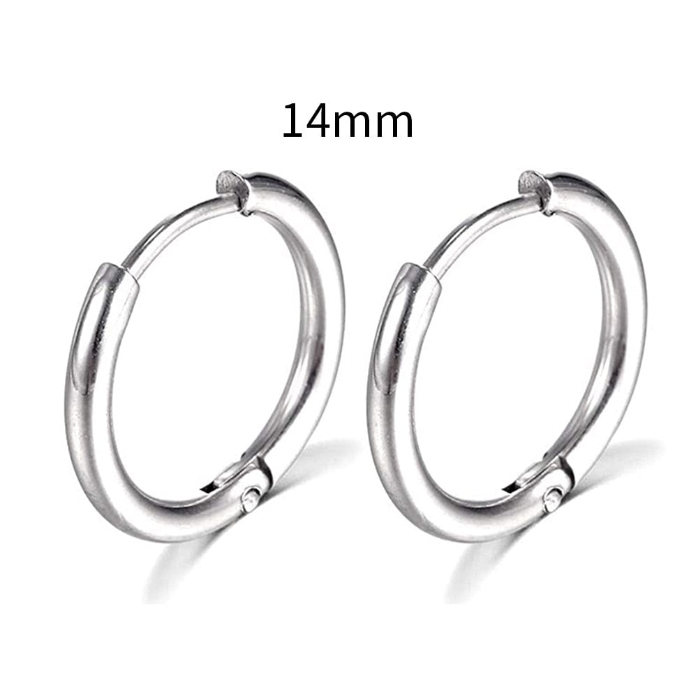 2022 New Simple Stainless Steel Small Hoop Earrings for Women Men Cartilage Ear Piercing Jewelry Pendientes Hombre Mujer