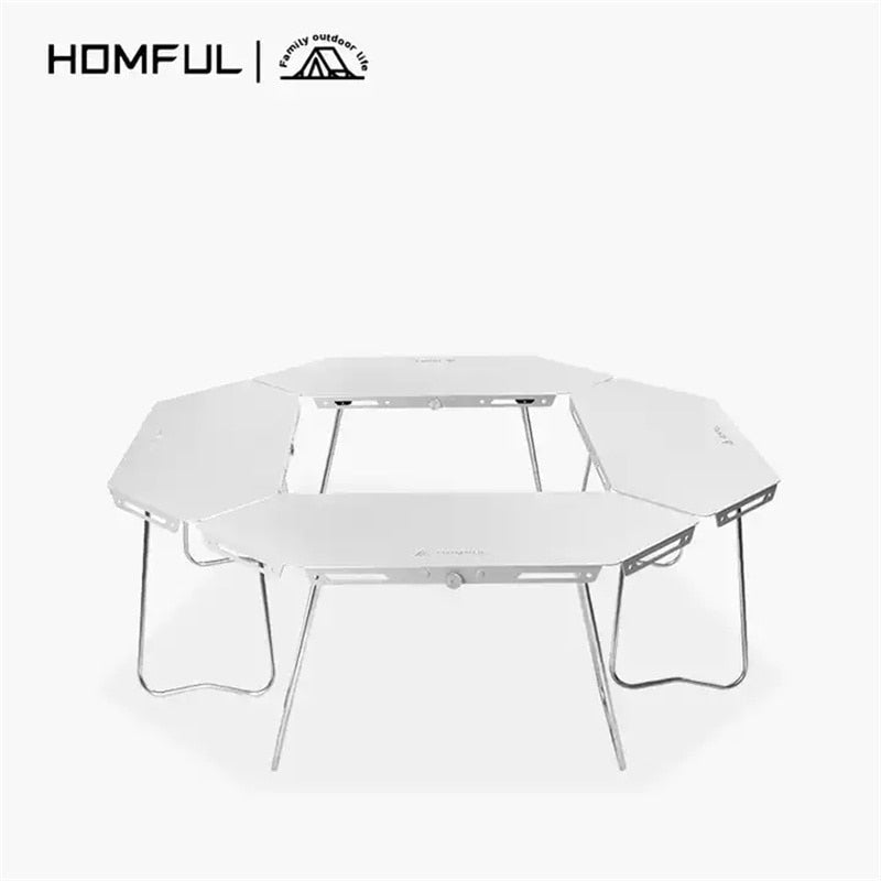 Homful New Arrival Outdoor Ultra Light Aluminum Alloy Folding Picnic Equipment Camping Folding Table