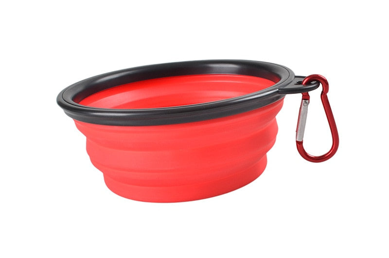 1000ml Large Collapsible Dog Pet Folding Silicone Bowl Outdoor Travel Portable Puppy Food Container Feeder Dish Bowl