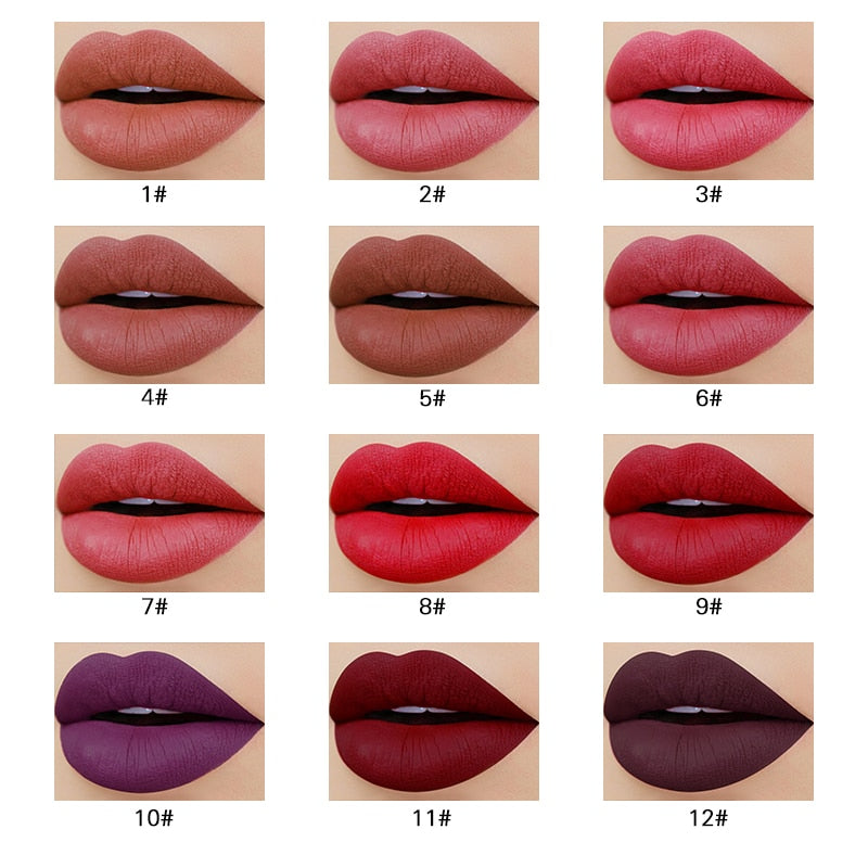 IMAGIC Lipstick Moisturizer Lips Smooth Lip Stick Long Lasting Charming Lip Lipstick Cosmetic Beauty Makeup 12 Colors