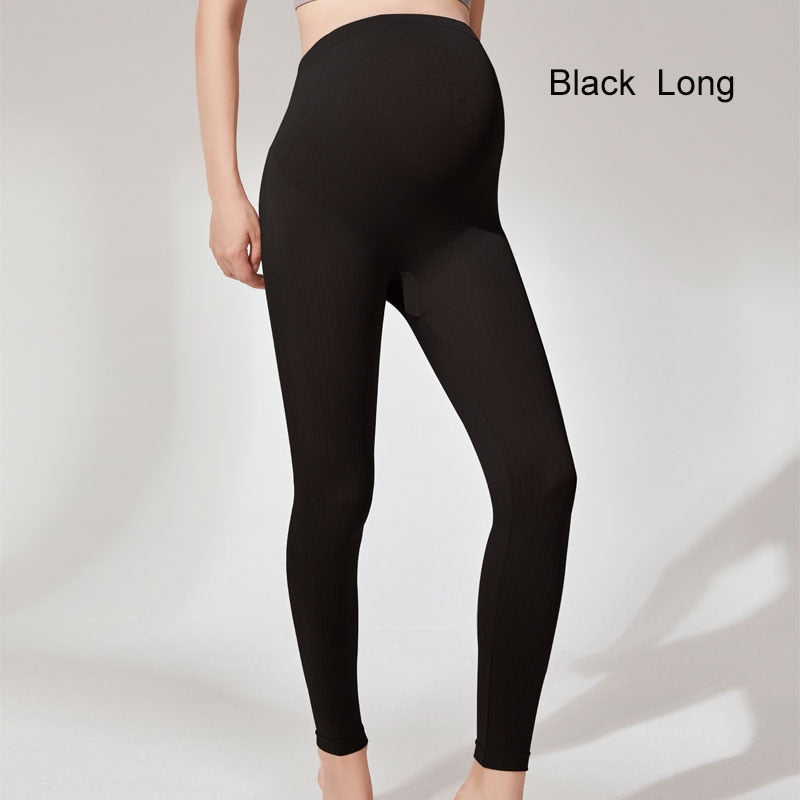 Elastic High Waist Maternity Leggings Skinny For Pregnant Women Belly Support Postpartum Leggins Body Shaper Fitness Trousers