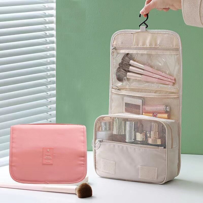 Makeup Bag Travel Cosmetic Bags Toiletries Organizer Waterproof Storage Neceser Bathroom Hook Wash Pouch High Quality Women