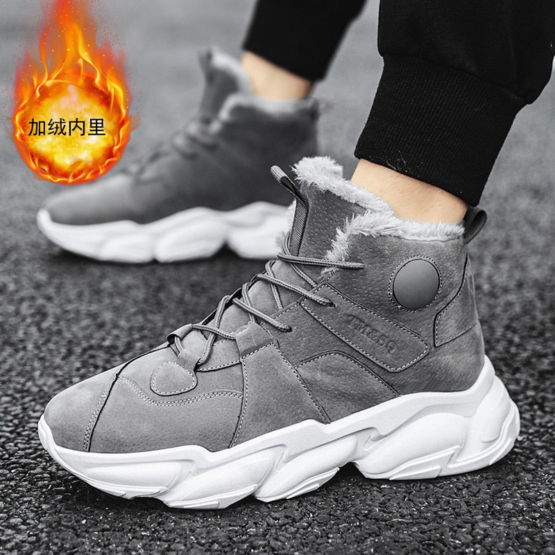 Men Boots Winter Shoes Mans Footwear Warm Fur Snow Boots Ankle Botas Hombre Winter Boots For Men Plush Winter Sneakers 2022 New