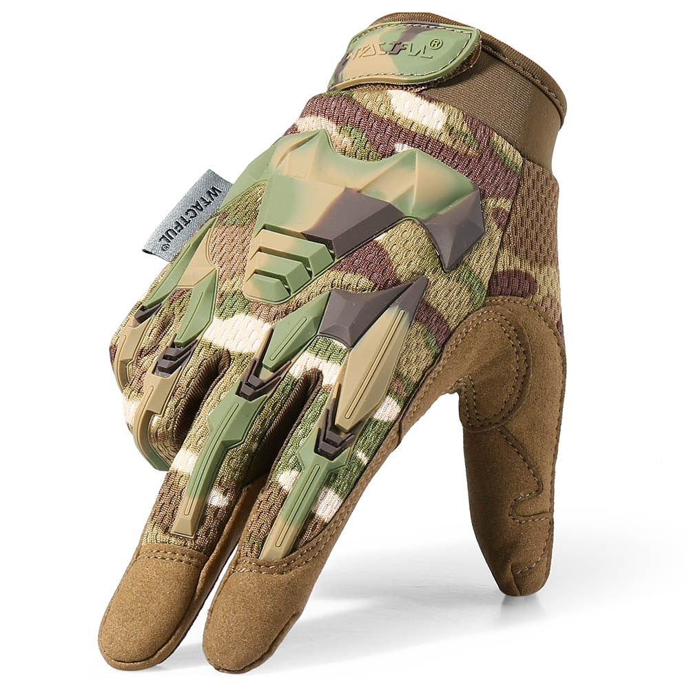 Tactical Gloves Camo Military Army Cycling Glove Sport Climbing Paintball Shooting Hunting Riding Ski Full Finger Mittens Men