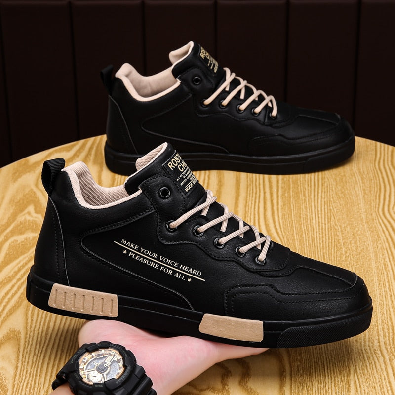 Men&#39;s Non-slip Leather Casual Shoes Formal Wear Lightweight Men&#39;s Shoes Fashion Trend Outdoor Walking Shoes