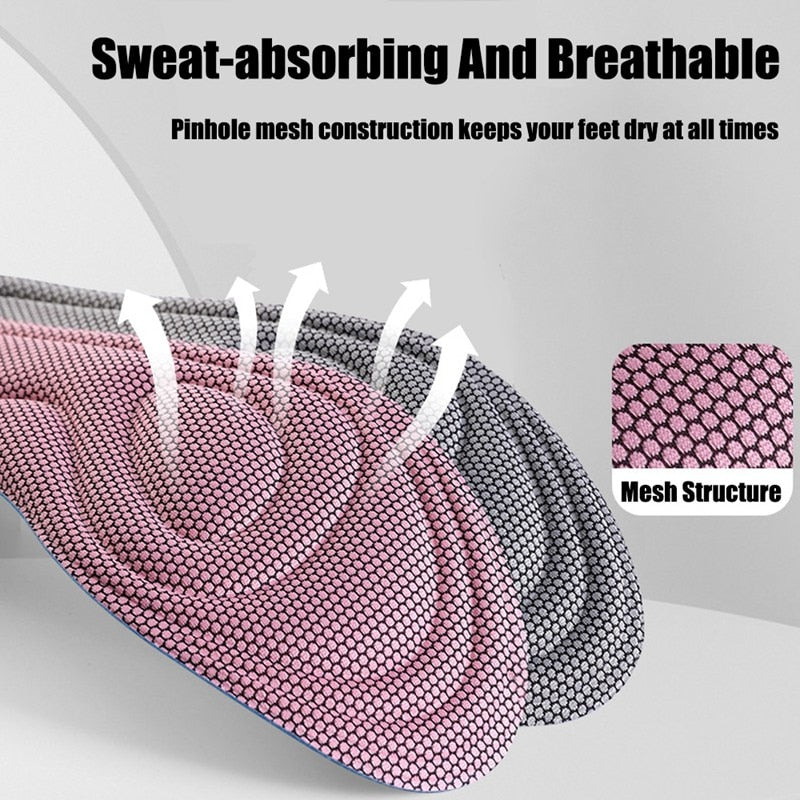 Memory Foam Insoles for Shoes Men Women Nano Antibacterial Massage Sport Insole Feet Orthopedic Shoe Sole Running Accessories