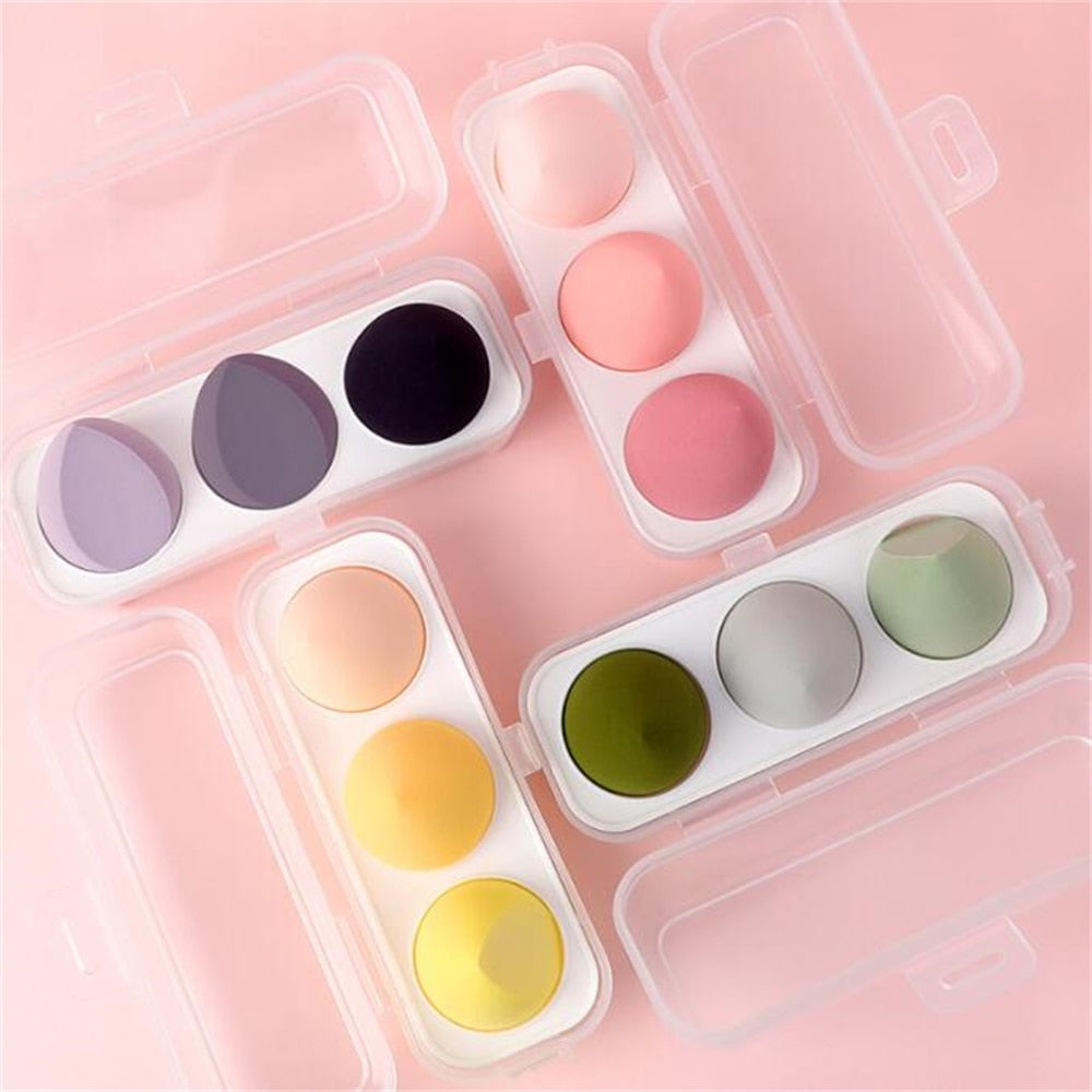 4pcs Makeup Sponge Cosmetic Puff Makeup Blender Foundation Powder Wet and Dry Beauty Sponge Women Make Up Accessories Tools