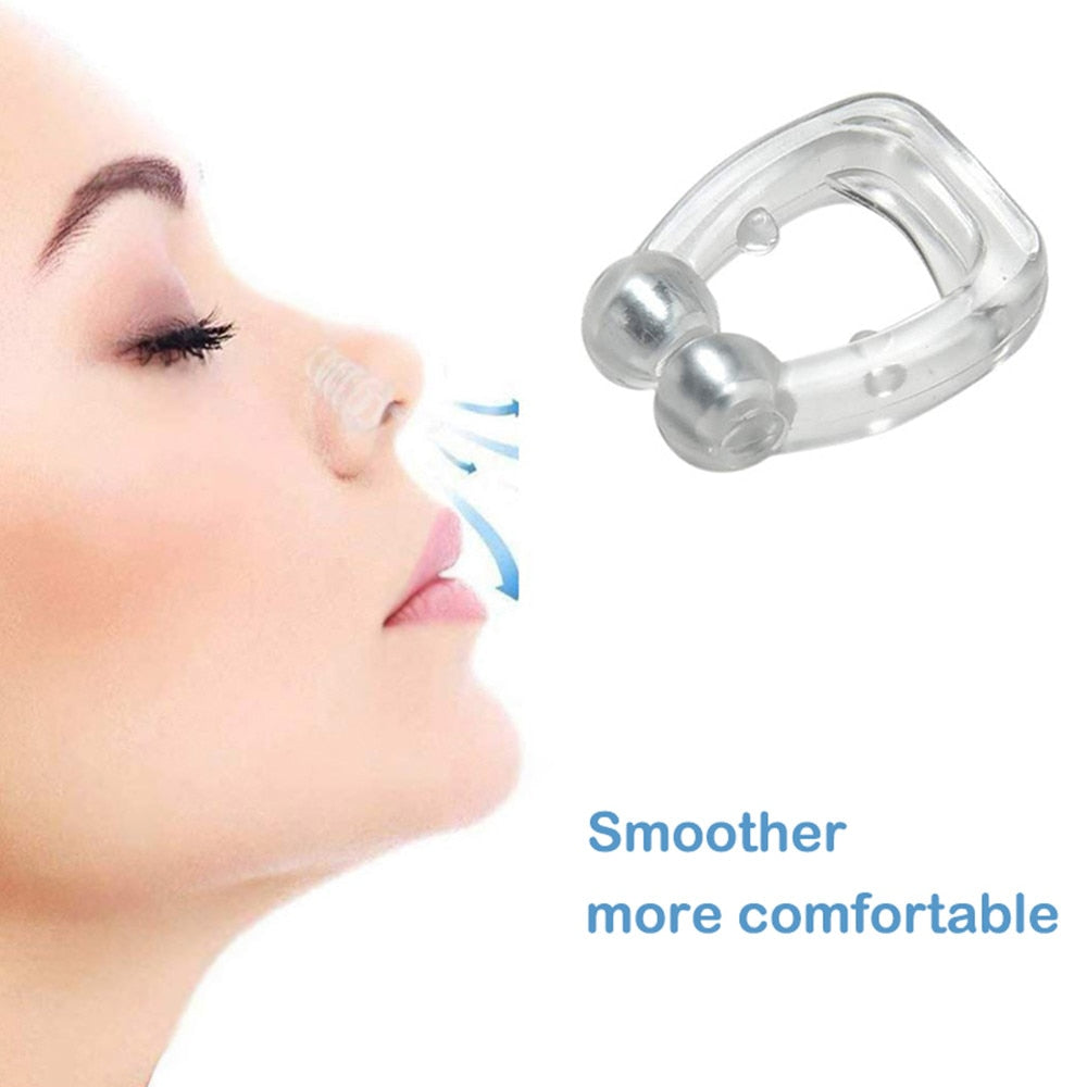 Silicone Magnetic Anti Snoring Nasal Dilator Stop Snore nose clip Aid Easy Breathe Improve Sleeping For Men/Women beauty health