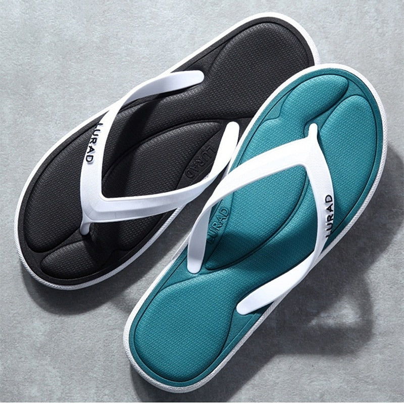 3D Memory Sponge PU Massage Men&#39;s Flip Flops Summer Antiskid Outdoor Sandal Clip Casual Beach House Rubber Soft Women Slippers