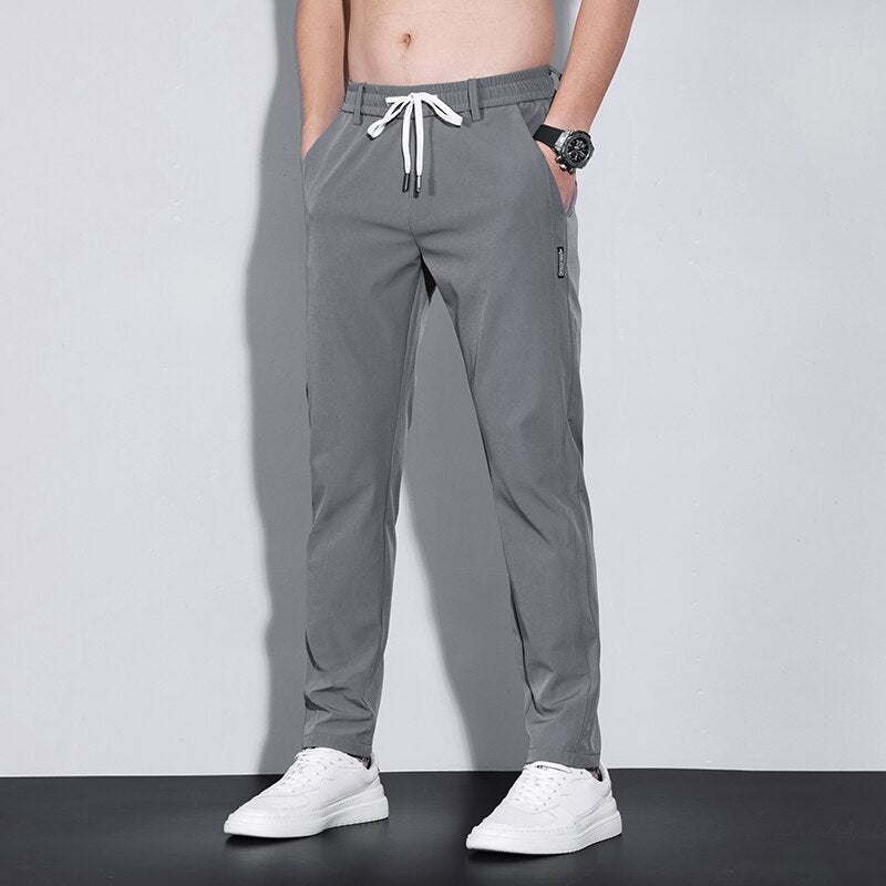 Jeywood Brand New Spring Summer Men&#39;s Casual Pants Slim Pant Straight Thin Trousers Male Fashion Stretch Khaki Jogging 28-38