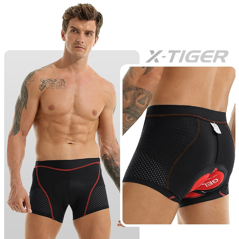 X-TIGER Men&#39;s Cycling Shorts Breathable Mesh Cycling Underwear Gel Pad Shockproof MTB Bike Shorts dropshipping Bicycle Underwear