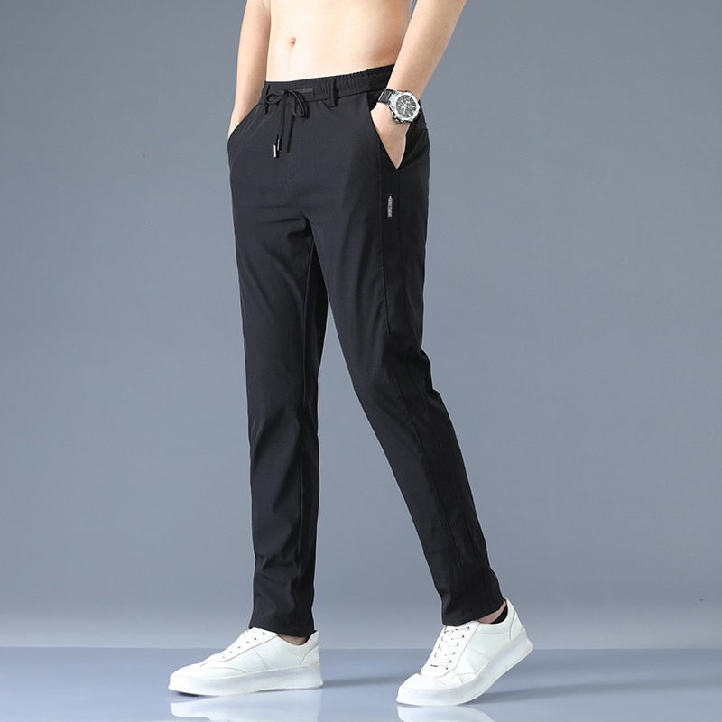 Jeywood Brand New Spring Summer Men&#39;s Casual Pants Slim Pant Straight Thin Trousers Male Fashion Stretch Khaki Jogging 28-38