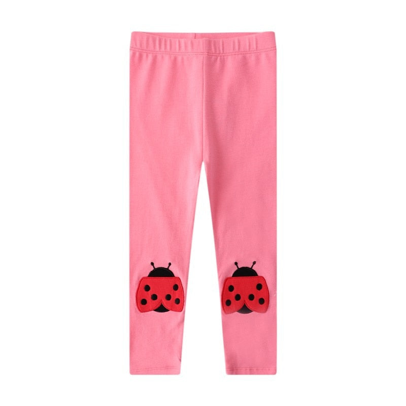 Little Maven 2022 Girls Leggings 100% Cotton Trousers for Kids Comfort Pants Childrens Tights Lovely Clothes with Bee and Flower