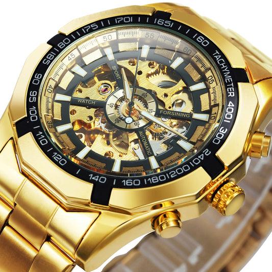 Winner Watch Men Skeleton Automatic Mechanical Watch Gold Skeleton Vintage Man Watch Mens Watches Top Brand Luxury часы мужские