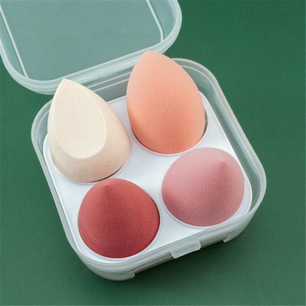 4pcs Makeup Sponge Cosmetic Puff Makeup Blender Foundation Powder Wet and Dry Beauty Sponge Women Make Up Accessories Tools