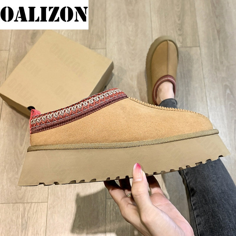 Chelsea Ankle Snow Boots Women Winter 2022 New Brand Fur Short Plush Warm Flats Slippers Platform Shoes Flip Flops Suede Boots