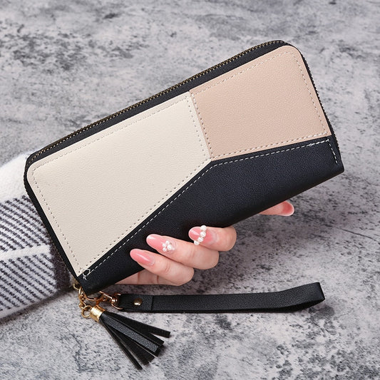 Fashion Zipper Wallets Women&#39;s Long Purses Handbags Coin Purse Cards Holder PU Leather Billfold Wallet