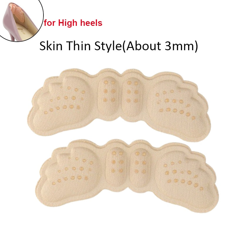 2pcs Shoe Heel Insoles Foot Heel Pad Sports Shoes Adjustable Antiwear Feet Inserts Insoles Heel Protector Sticker Insole Brioche