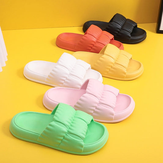 Women&#39;s Soft Sole Cloud Slippers Summer Beach Thick Platform Slipper Sandals Women Korean Eva Slippers for Home Flip Flops Woman