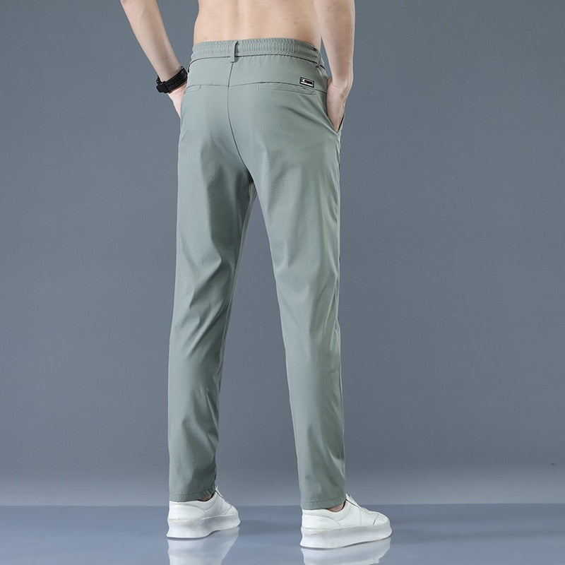 Jeywood Brand New Spring Summer Men&#39;s Casual Pants Slim Pant Straight Thin Trousers Male Fashion Stretch Khaki Jogging 28-38