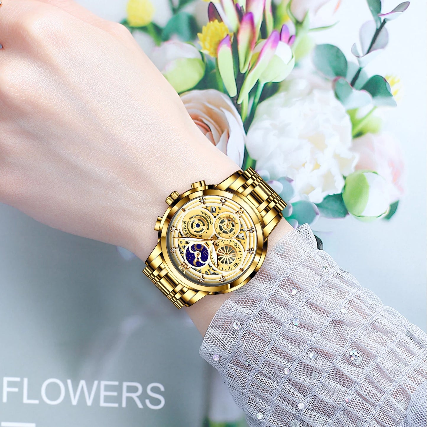 LIGE 2022 New Gold Watch Women Watches Ladies Creative Steel Women&#39;s Bracelet Watches Female Waterproof Clock Relogio Feminino