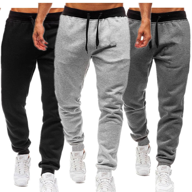 2022 new Sweatpants Plus Size Men Joggers Track Pants Elastic Waist Sport Casual Trousers Baggy Fitness Gym Clothing Black Grey